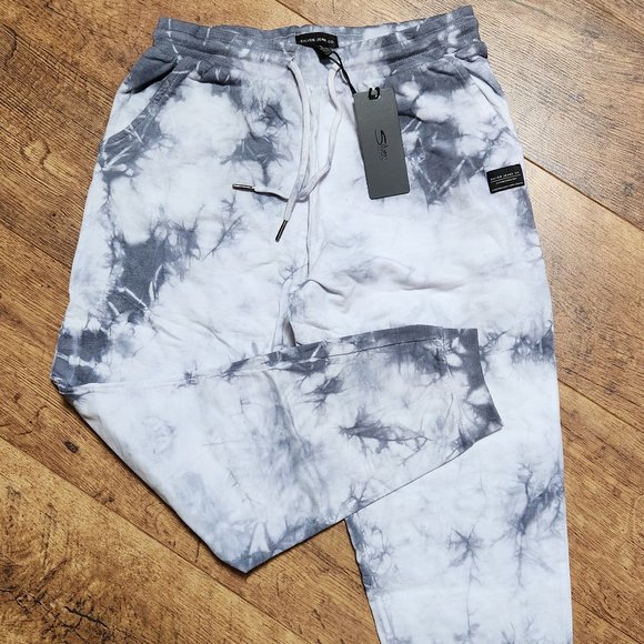 SILVER Women's Blue Fleece Lined Tie-Dye Joggers - NEW NWT - Picture 4 of 8